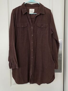 Fantastic Fawn Midi Shirt Dress - Brown